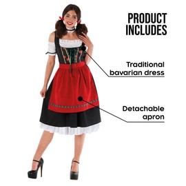 Morph Oktoberfest Women's Costume, Oktoberfest Women's Outfit, Dirndl Costume, Women's Oktoberfest Costume - L