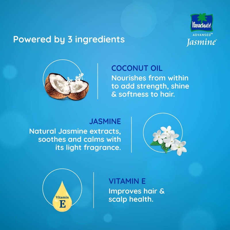 Parachute Advansed Jasmine Coconut Hair Oil, 300ml (Free 90ml)