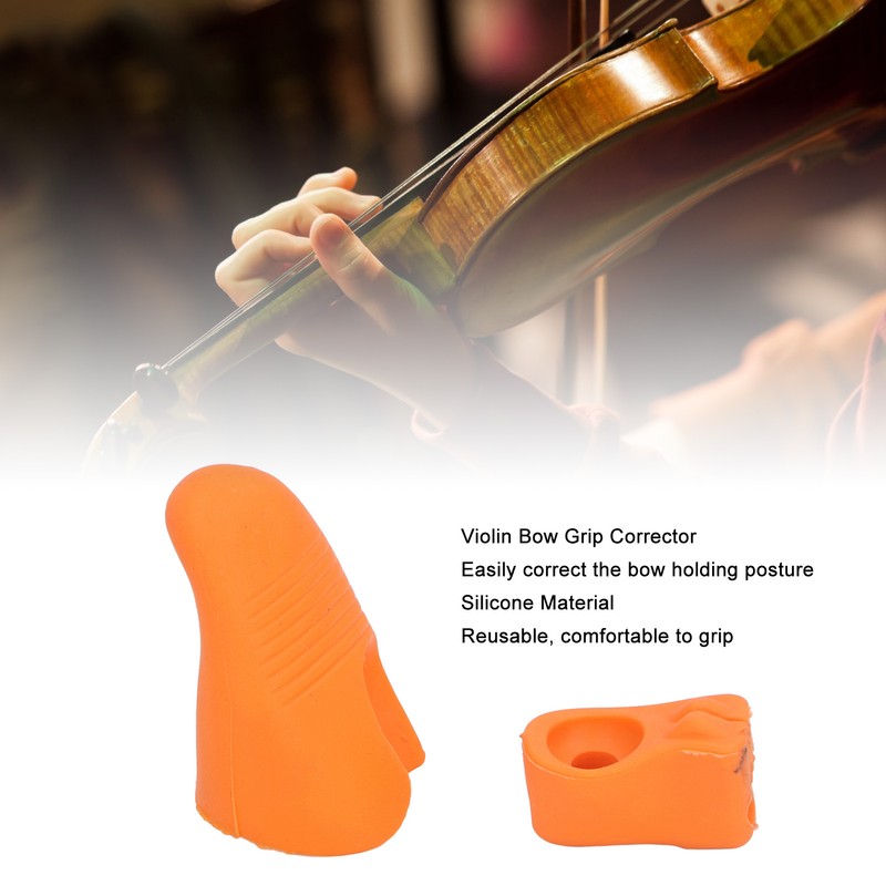 2 Pcs Violin Bow Grip Corrector Soft Reusable Silicone Violin