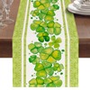 St. Patrick's Day Table Runner, Classic Shamrock Elegance Table Runners,