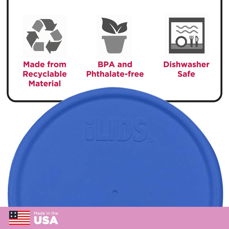 iLIDS Mason Jar Storage Lid, Wide Mouth, USA Made, Ocean