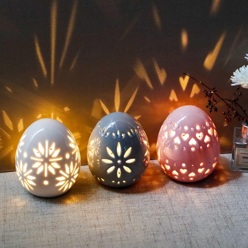 JHY DESIGN Set of 3 Ceramic Mood Light with LED