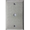 Brushed Satin Stainless Steel Single 1 Gang Cable TV Wall