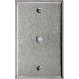 Brushed Satin Stainless Steel Single 1 Gang Cable TV Wall Plate
