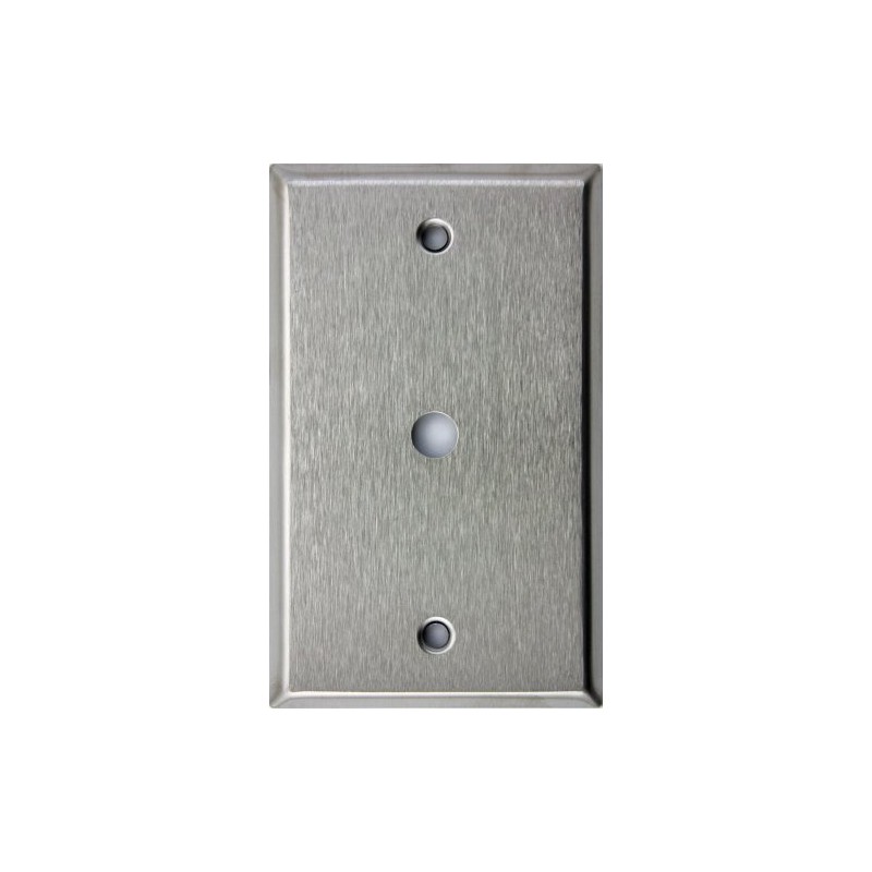 Brushed Satin Stainless Steel Single 1 Gang Cable TV Wall