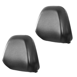 Opuweiy 2 PCS Car Headrest Cover, Waterproof PU Leather Seat Headrest Protector, Automotive Interior Accessories, Sutiable for Most Cars (Black #9.4"x8.6")