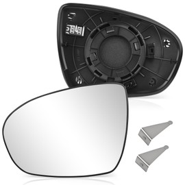 TOP-MAX Driver Side Heated Mirror Glass Compatible with 2011 2012 2013 2015 Kia Optima, Left Side Convex Rearview Mirror with Backing Plate & Clip, Replace for 87611-2T110