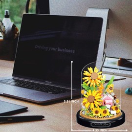 Sunflower Bouquets Building Set, Flower Bouquets Building Sets, Sunflower Building Blocks, Flowers Botanical Collection Construction Building Toy, Flower Bouquet Building Kit for Adults and Kids 6+