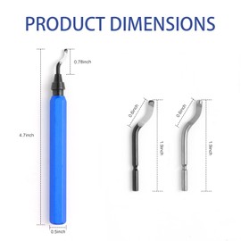 10 Piece High Speed Steel Blade Deburring Tool Set, For Metal Aluminum, Copper, Resin, PVC Pipe, 3D Printing, Wood Edge Treatment, High Quality Metal Handles, Deburring Manual Chamfering, Reamer Tools