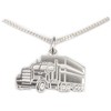 Trailer Truck Tractor Silver 925 with Curb Chain