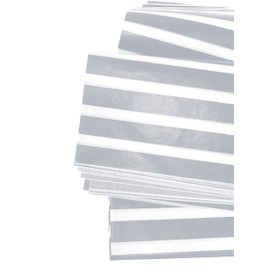 Flexicore Packaging Silver Stripe Gift Wrap Tissue Paper Size: 20 Inch X 30 Inch | Count: 24 Sheets | Color: Silver Pin Stripe
