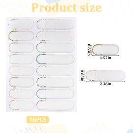 240 Pcs Waterproof Bottle Labels Write-On Water Bottle Name Tag Self-Laminating Multipurpose Name Labels for School Daycare (2 Sizes)