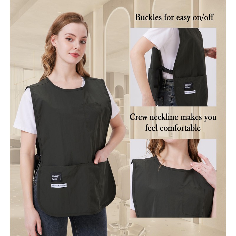 Nanxson Waterproof Cobbler Apron for Women with Pockets Barber Smock