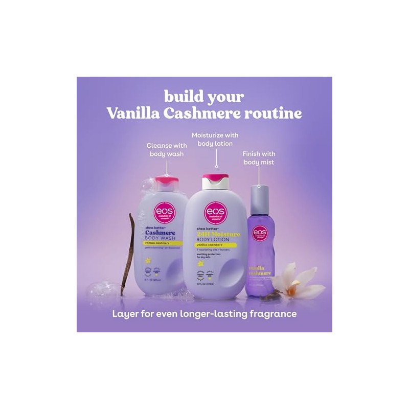 Eos Shea Better Gel Baño Vainilla Cachemira Hidratante Nutritivo Fórmula