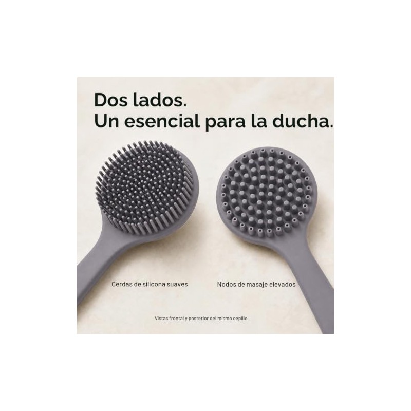 Estropajo de silicona para el cuerpo, cepillo de ducha de