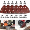 35Pcs 3-1/2 Inch 93mm Multi-Function Triangular Sanding Pad Kit, 5Pcs