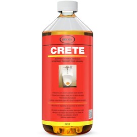 Brodi CRETE Urinal Drain Cleaner, Commercial Grade, Restores Pipes to Original Diameter, Urinal Descaler & Deodorizer, Safe for Pipes, No Harsh Fumes, Urine Salt Remover, 32 Fl Oz (Pack of 1)