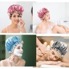 Gorros de Baño 3 Paquetes,Gorros de baño impermeable satinado para
