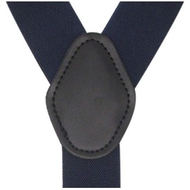 Timiot Mens Suspender with Swivel Hooks Adjustable Braces Y Shaped Elastic Comfortable Braces Strap (Navy)