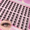 Selbstklebende Wimpern Cluster vorgeklebte Wimpernbüschel 100 Stück Flauschiges C Curl