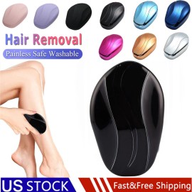 Unbrand Painless Physical Hair Removal Epilators Remover Crystal Body Arm Legs Eraser - Sapphire Blue