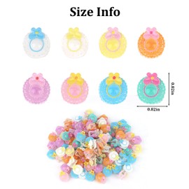 KIUEZIR 100PCS Small Hat-Shaped Hair Claw Clips – Colorful Mini Grip Clips for Braids & Updos, Non-Slip & Strong Hold, Cute Tiny Headwears for Women Daily Use & Party Hairstyles