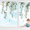 Whaline Whaline 9 Sheets Summer Flowers Window Clings Eucalyptus Flower