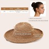 Cappello da Donna in Paglia con Tesa Larga Pieghevole Cappelli