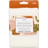 CALA - esponja de baño exfoliante, rectangular (color crema)