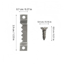 100 Pack Small Sawtooth Picture Hangers with 200 Pieces Screws, Steel Picture Hanging Picture Frames Hangers, Sawtooth Picture Hangers (Silver)