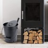 INNO STAGE Ash Bucket with Lid and Wood Handle Coal