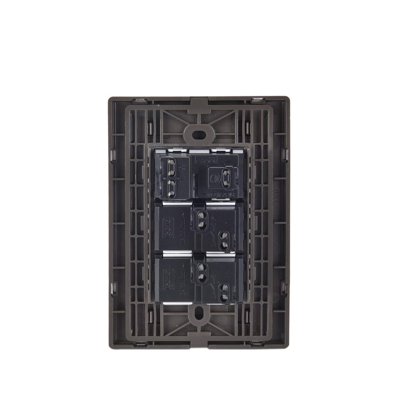iGoto INOX1009 con 2 apagadores sencillos y 1 contacto de