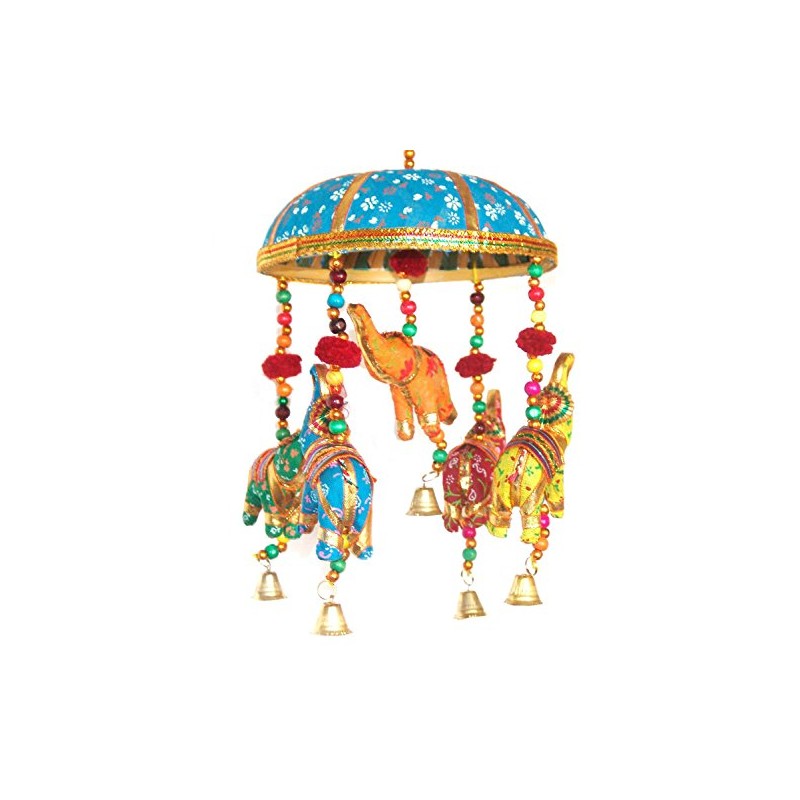 Rastogi Handicrafts Multi-stringed Stuffed Cotton Wall & Door Hanging,12 X