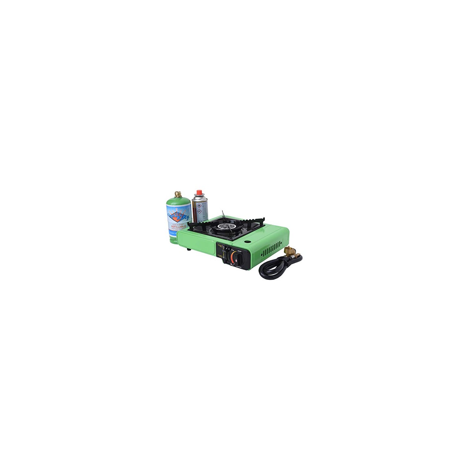 Flame King Portable Butane & Propane Gas Stove with Single Burner for ...