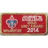 2014 Gold Unit Award 100%Boys Life Patch GMY Bdr (AR2250)