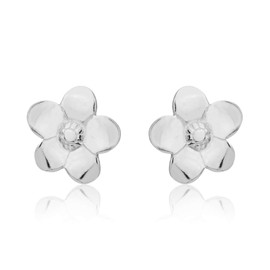 Vanbelle Sterling Silver Jewelry Nature Inspired Flower and Ladybug Two Pairs of Stud Earrings with Rhodium Plating for Women and Grils