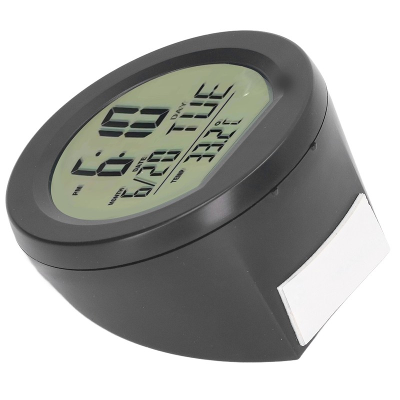 Car Digital Temperature Dashboard Clock Solar Powered Automatic Mini Car