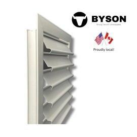 Byson Gravity Grille Anodized Aluminum with Gravity Shutter 20 x 20 inches – Weatherproof Ventilation for Walls and Crawl Spaces