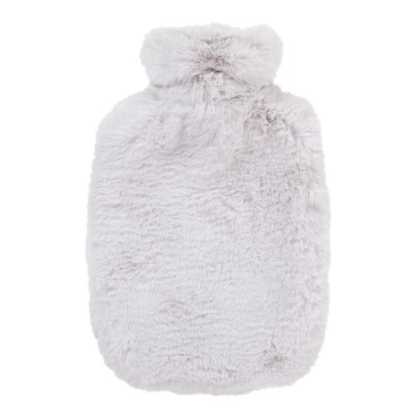 Fashy Hot Water Bottle with Cover Made of High-Quality Faux