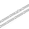 NKlaus Genuine 925 Sterling Silver Figaro Chain 6x Diamond-Coated 7.00
