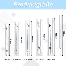 KASURE Pipe Socket Spanner Set 6-Piece Socket Wrench Set with Sink Mounting Set, Hexagonal Socket Wrench Set, for the Installation and Repair of Downpipes, Sinks and Taps