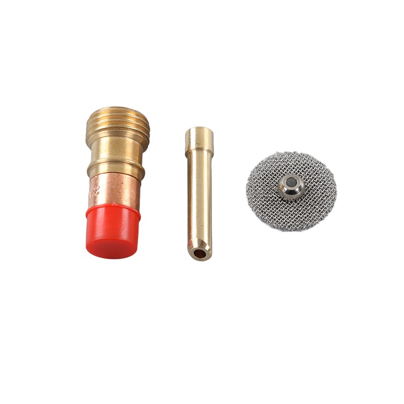 6PCS Torch Adapter Kit Ceramic Red Copper Welding Torch Mount