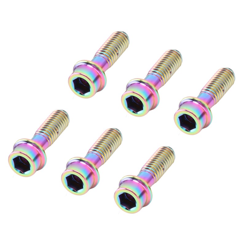 6PCS Bicycle Stem Bolt M5 X 16mm Titanium Alloy Waterproof