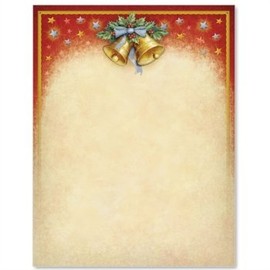 Holly Bells Christmas Letter Papers, 100 Count