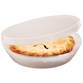 Miles Kimball Pie Keeper with Hinged Lid, Universal Storage Container, Plastic