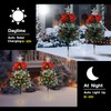 TAILERRI Christmas Tree Solar Pathway Lights Outdoor Decor, 4 Pack,