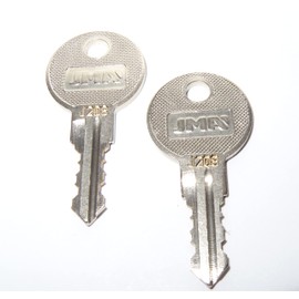 2 Keys For Better Built Tool Box Key Code Series J201 thru J220 NUMBER ENGRAVED ON FRONT OF KEYS (J208)