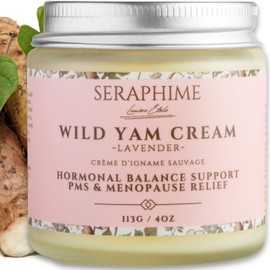 Wild Yam Cream for Hormone Balance - Gift for Mom - Menopause and PMS Support for Women - Wild Yam Balancing Cream - Hot Flashes, Night Sweats, Mood Swings, Low Energy - Lavender 4oz