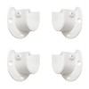 FYTRONDY White Edition Stainless Steel Closet Rod Bracket, U-Shaped Open