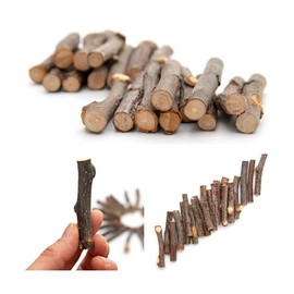 Charm Japanese Apple Tree Bite Tree, Short, Pack of 20, Small Branches to Medium Branches, Small Animals, Additive-Free, Color-Free, Rabbits, Hamster, Chinchilla Toy, Small Animals